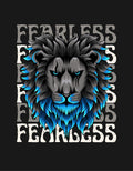 Fearless Graphic Printed Oversized T-Shirt for Men | Japanese Streetwear Anime Style Black Tee | Cotton Casual Fashion Tshirt
