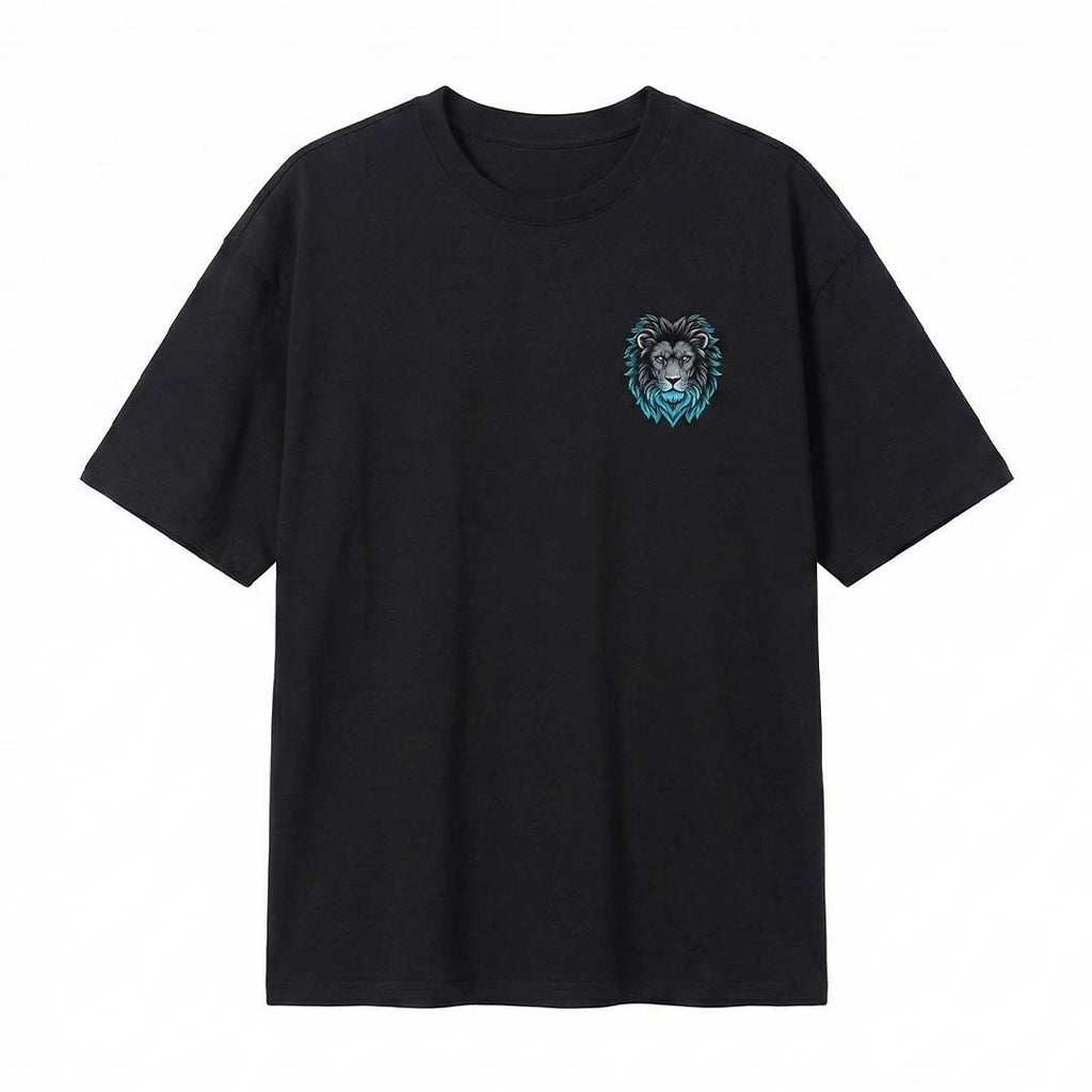 Fearless Graphic Printed Oversized T-Shirt for Men | Japanese Streetwear Anime Style Black Tee | Cotton Casual Fashion Tshirt